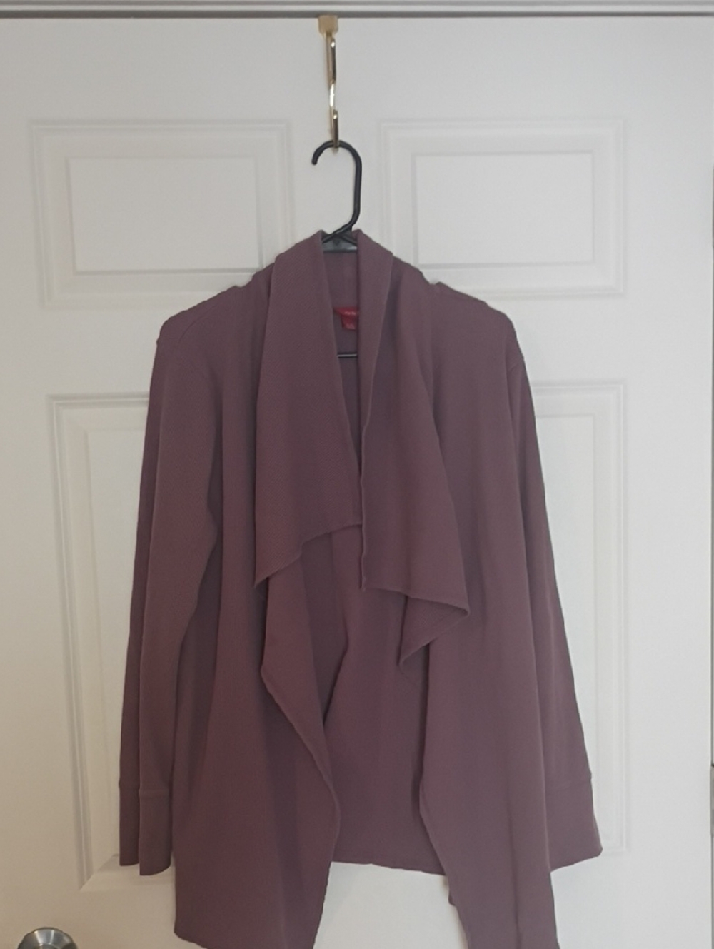 Merona Dusty Mauve Waffle Knit Open Cardigan